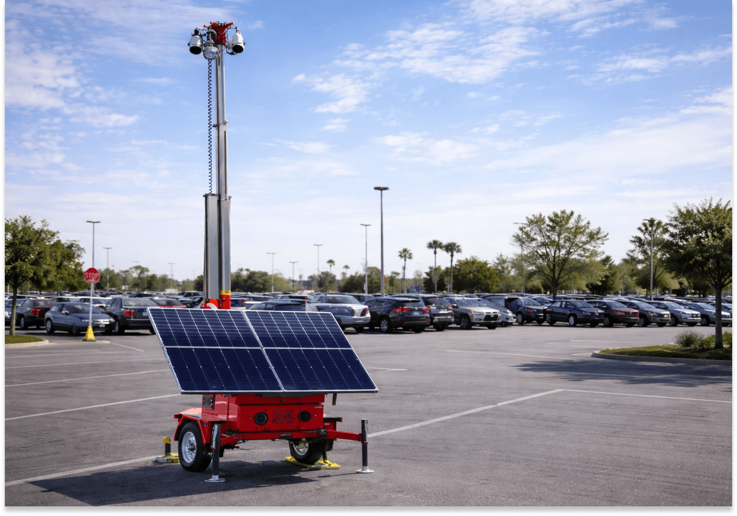 Parking lot overhead view